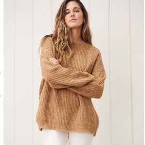 Jenni Kayne Chunky Knit Crewneck - Apricot